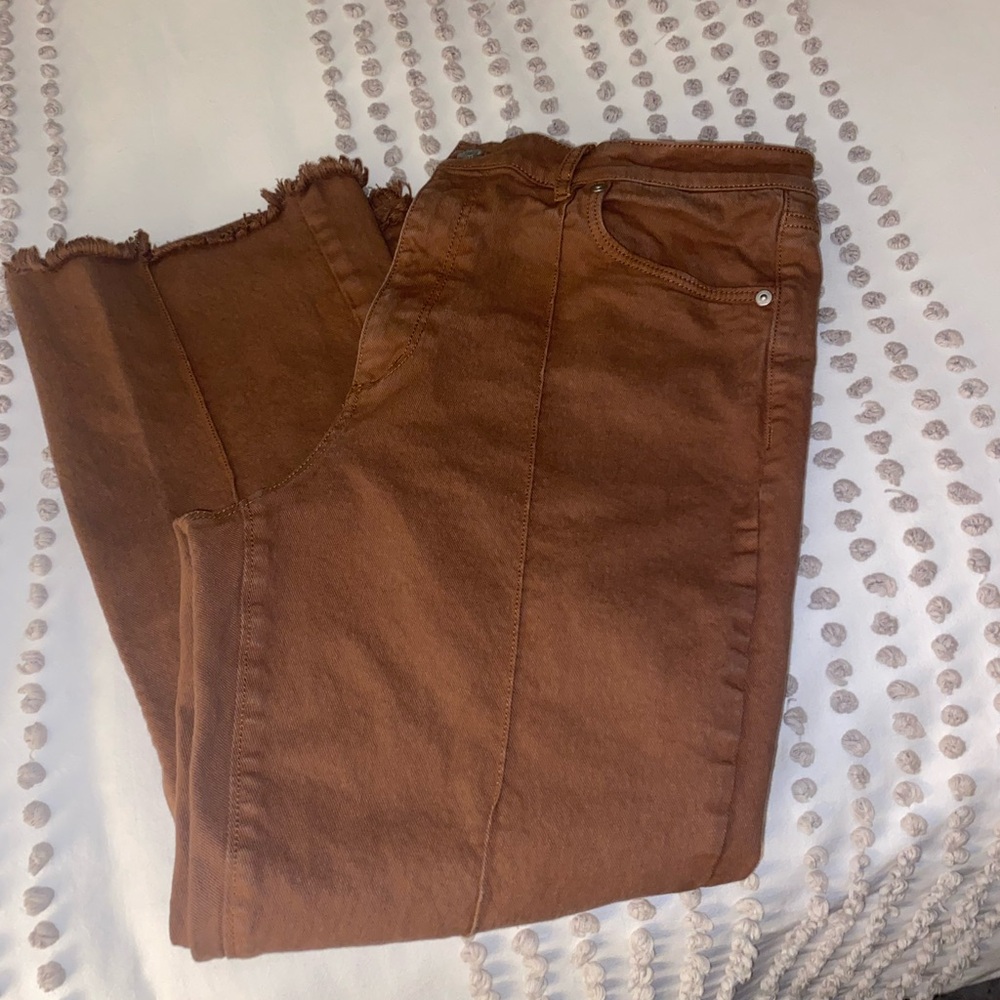 LOFT Women's Tan Ankle Jeans